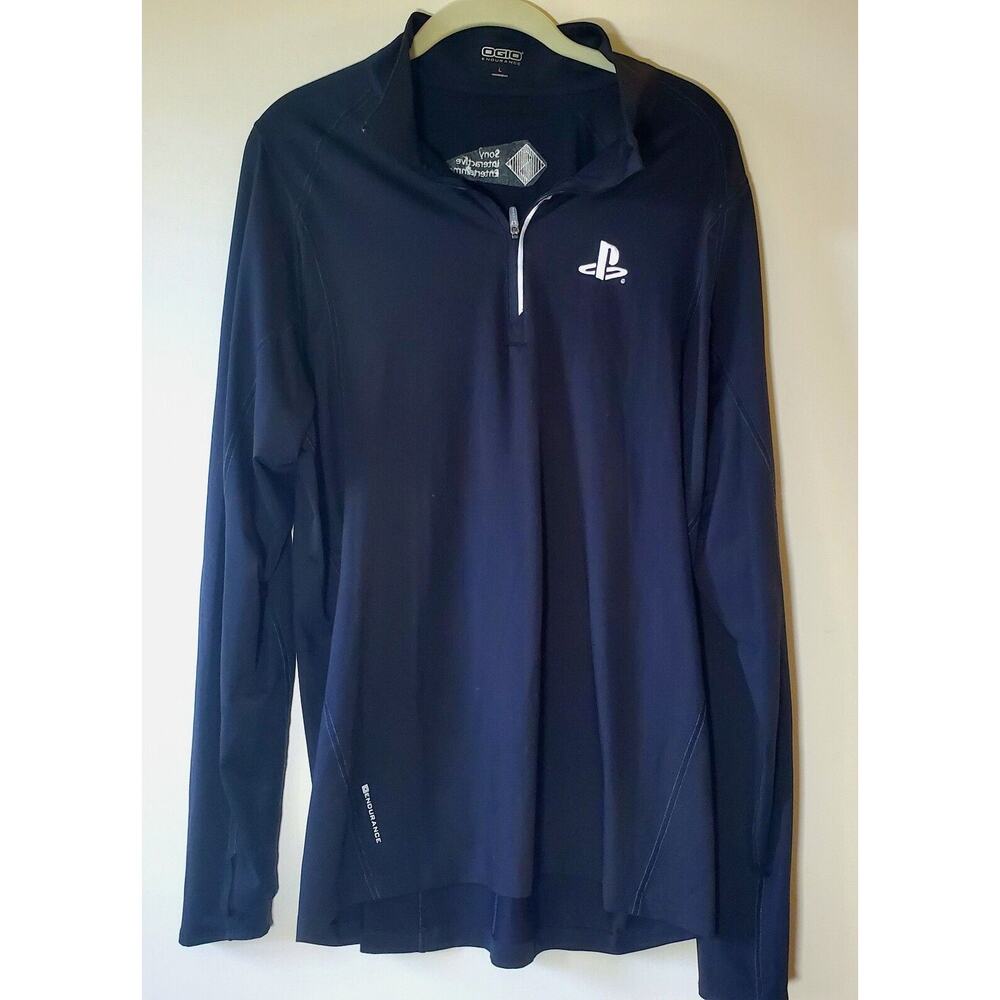 Ogio Endurance Adult L Black JACKET PlayStation Logo Athletic Stretch Reflective